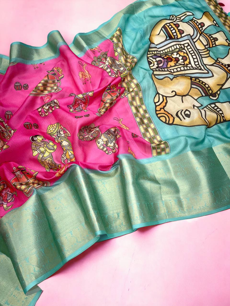 Multi Kota Digital Printed Saree