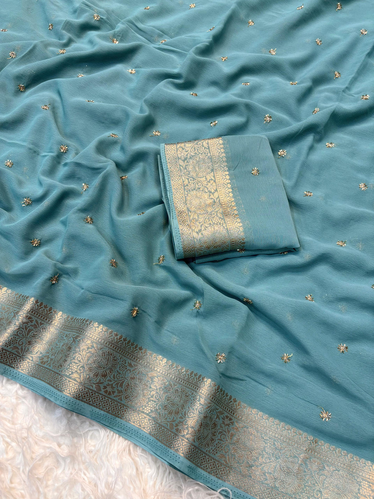 Kusum Butti - Aqua Blue