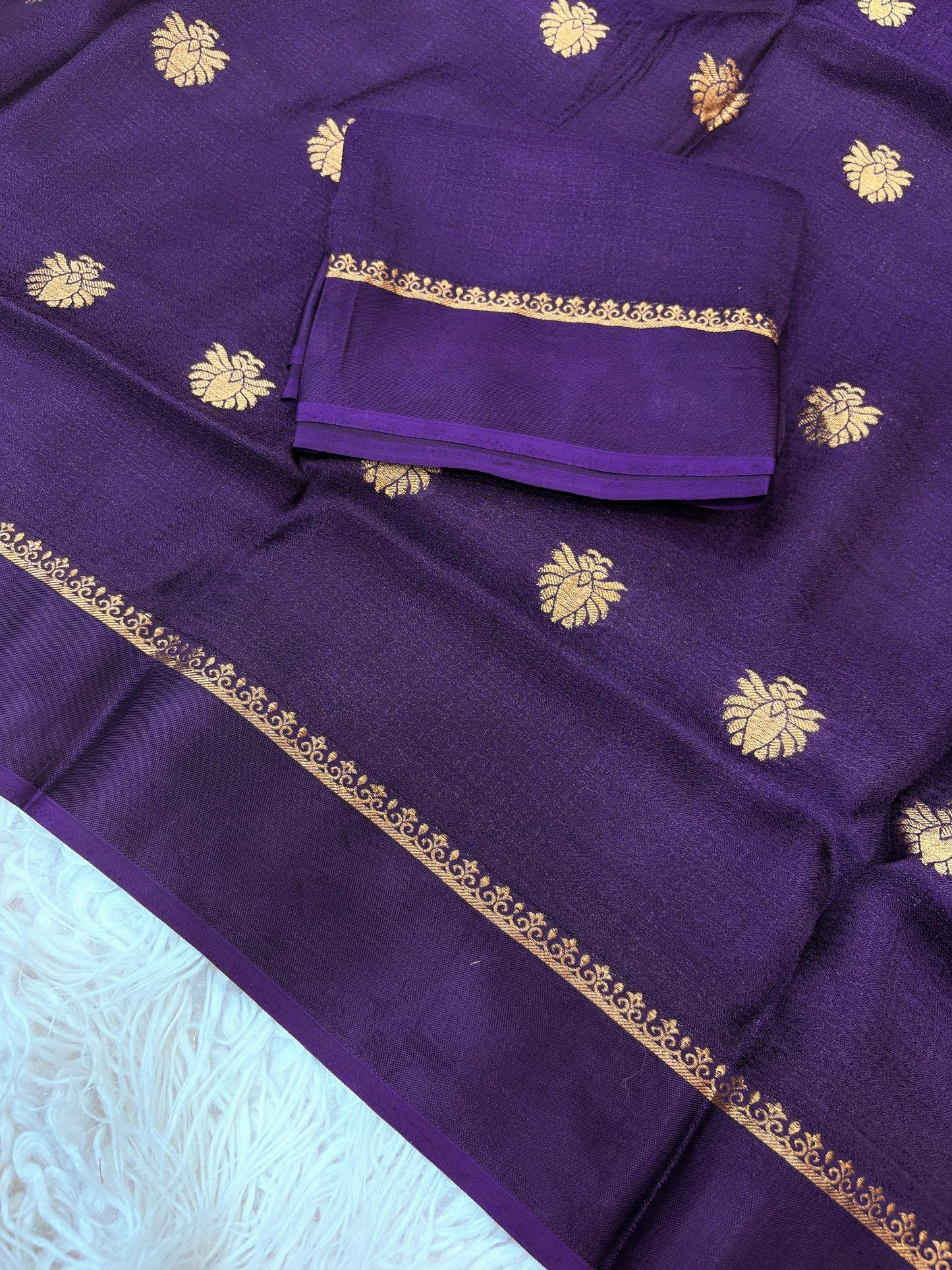 Royal Purple Aura Zari Weave Saree