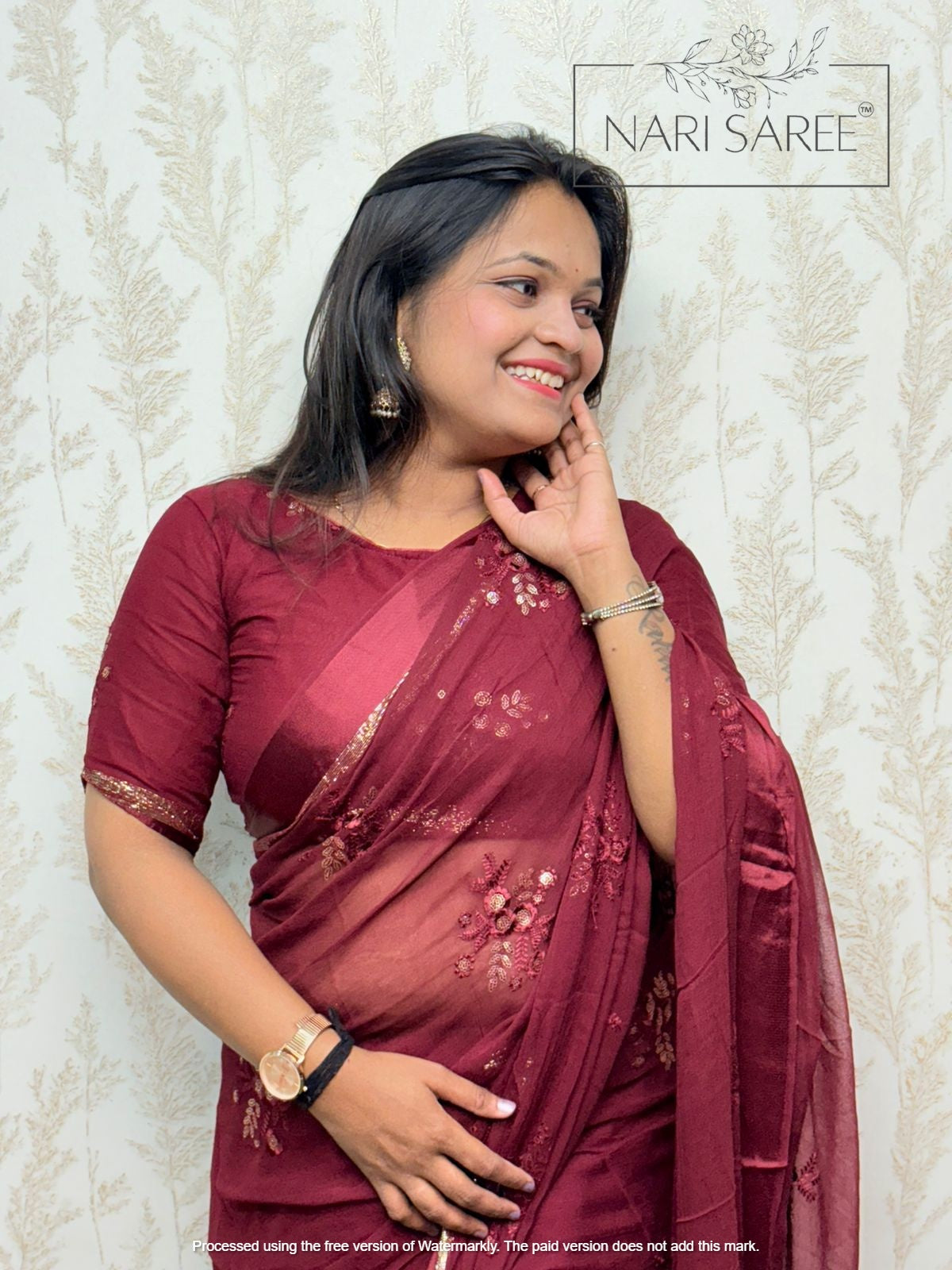 Samriddhi - Maroon Bliss Saree