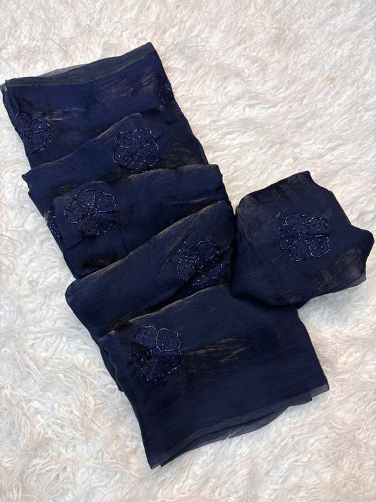 Bloom Petal - Navy Blue