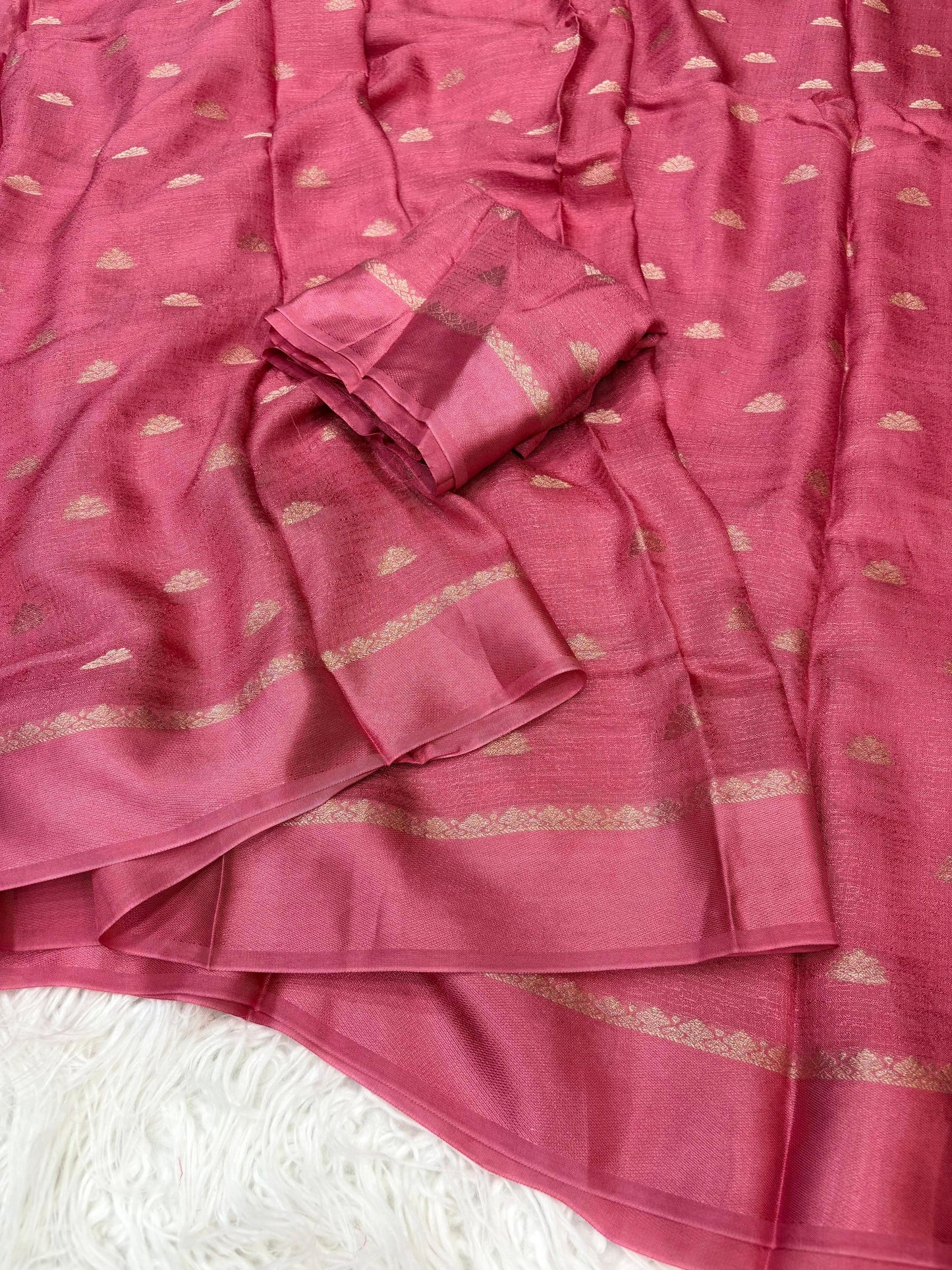 Zari Blossom Peach Silk Saree