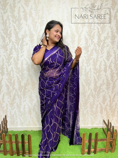 Saanvi - Purple Dream Sequin Saree