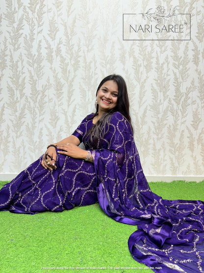Saanvi - Purple Dream Sequin Saree
