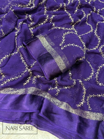 Saanvi - Purple Dream Sequin Saree