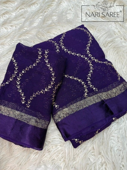 Saanvi - Purple Dream Sequin Saree