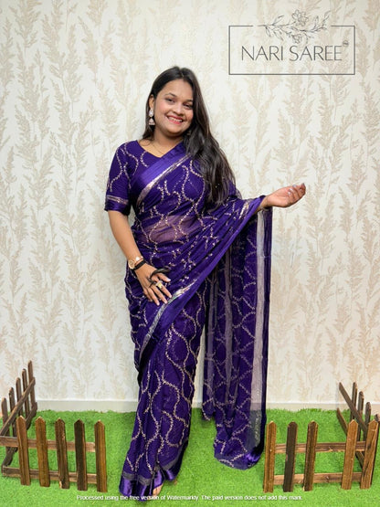Saanvi - Purple Dream Sequin Saree