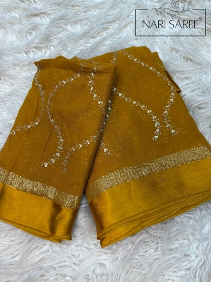 Saanvi - Mustered Sequin Saree