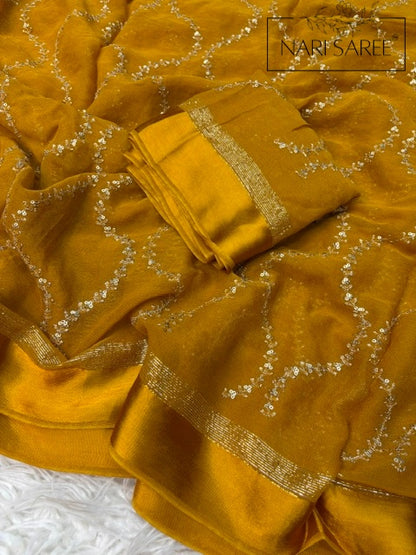 Saanvi - Mustered Sequin Saree