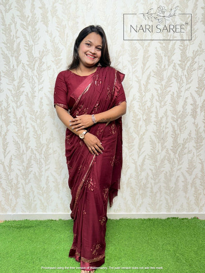 Samriddhi - Maroon Bliss Saree