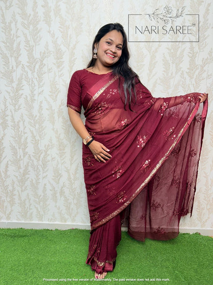 Samriddhi - Maroon Bliss Saree