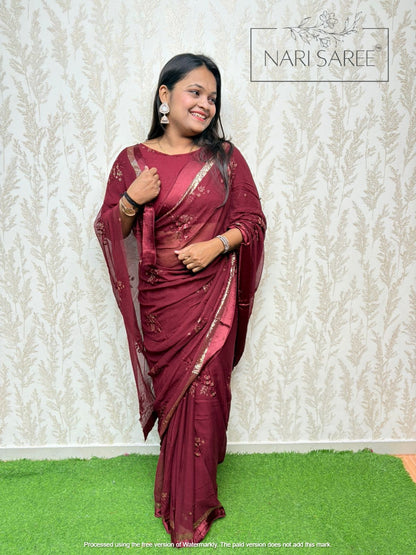 Samriddhi - Maroon Bliss Saree