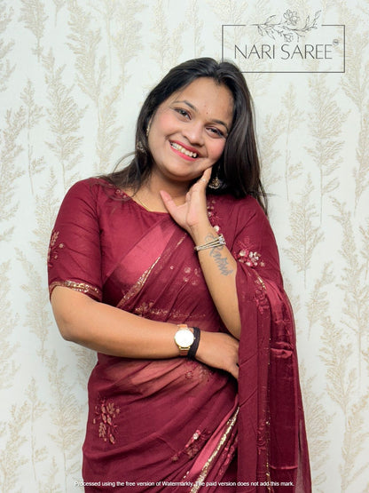 Samriddhi - Maroon Bliss Saree