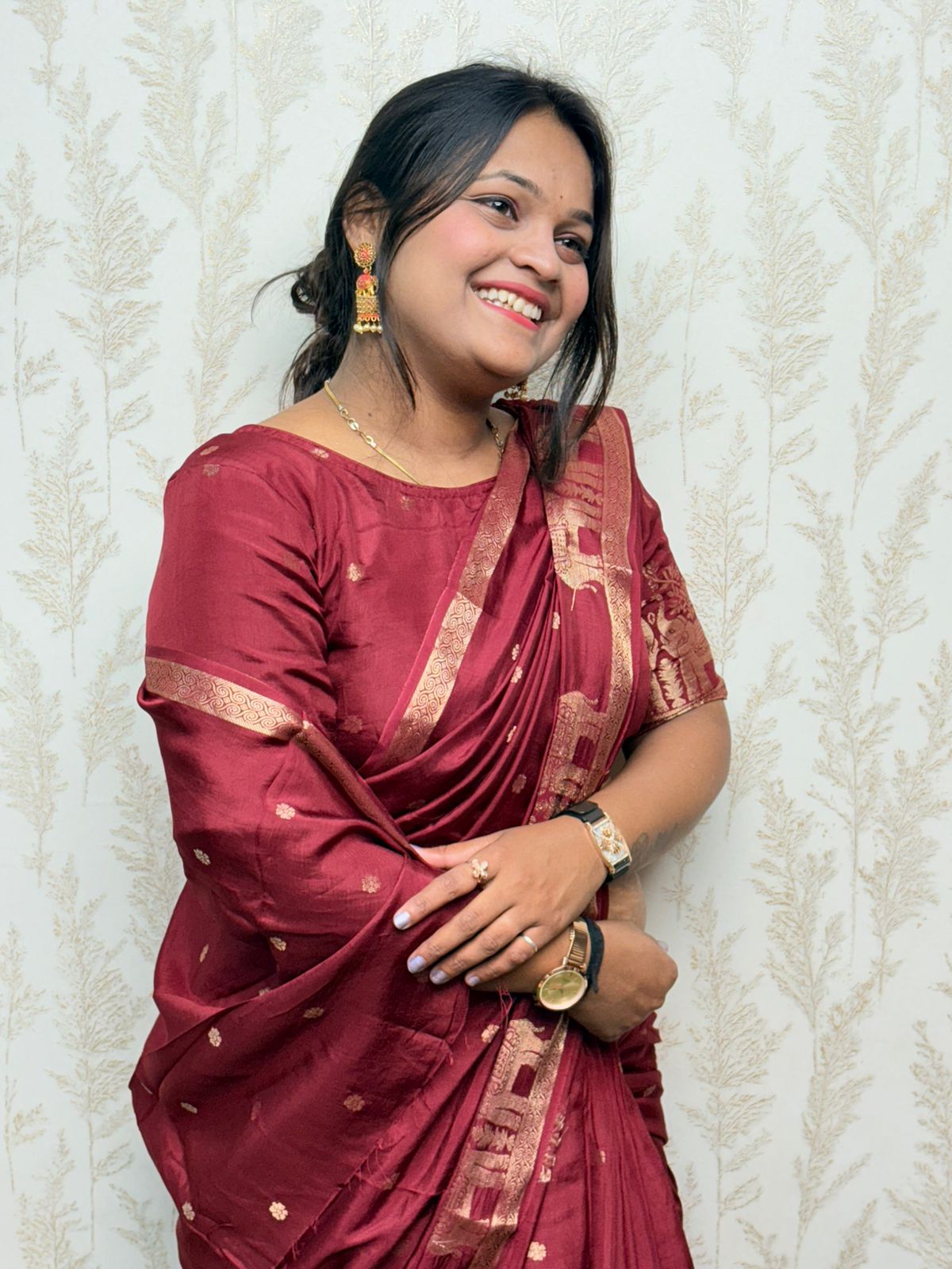 Indrani - Heritage Elephant Motif Saree